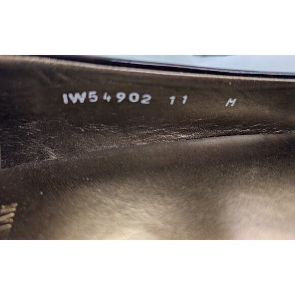 Stuart Weitzman Black Brown Tortoise Shell Patent Leather Wedge Shoes Size 11M - Picture 9 of 9